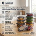 Brinthal™ Airtight Borosilicate Glass Food Storage Container Set
