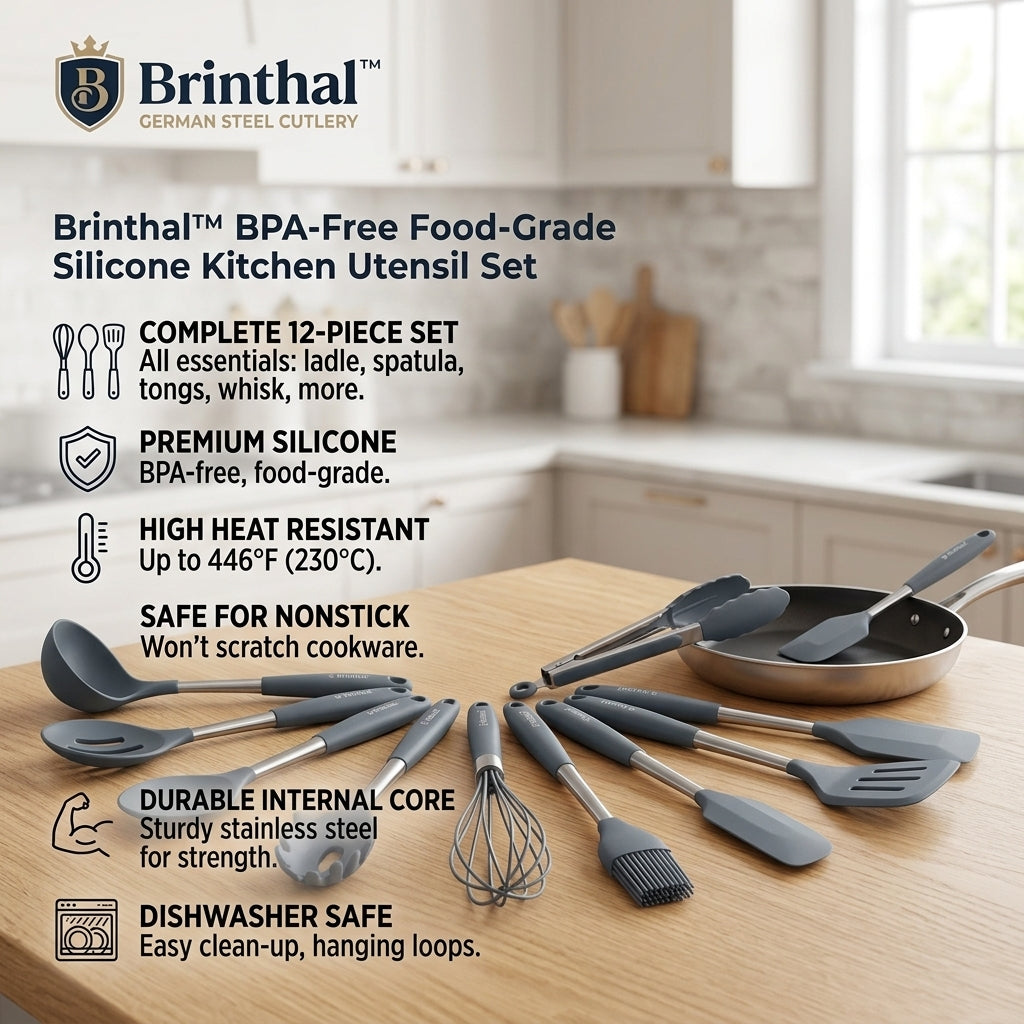 Brinthal™ BPA-Free Food-Grade Silicone Kitchen Utensil Set